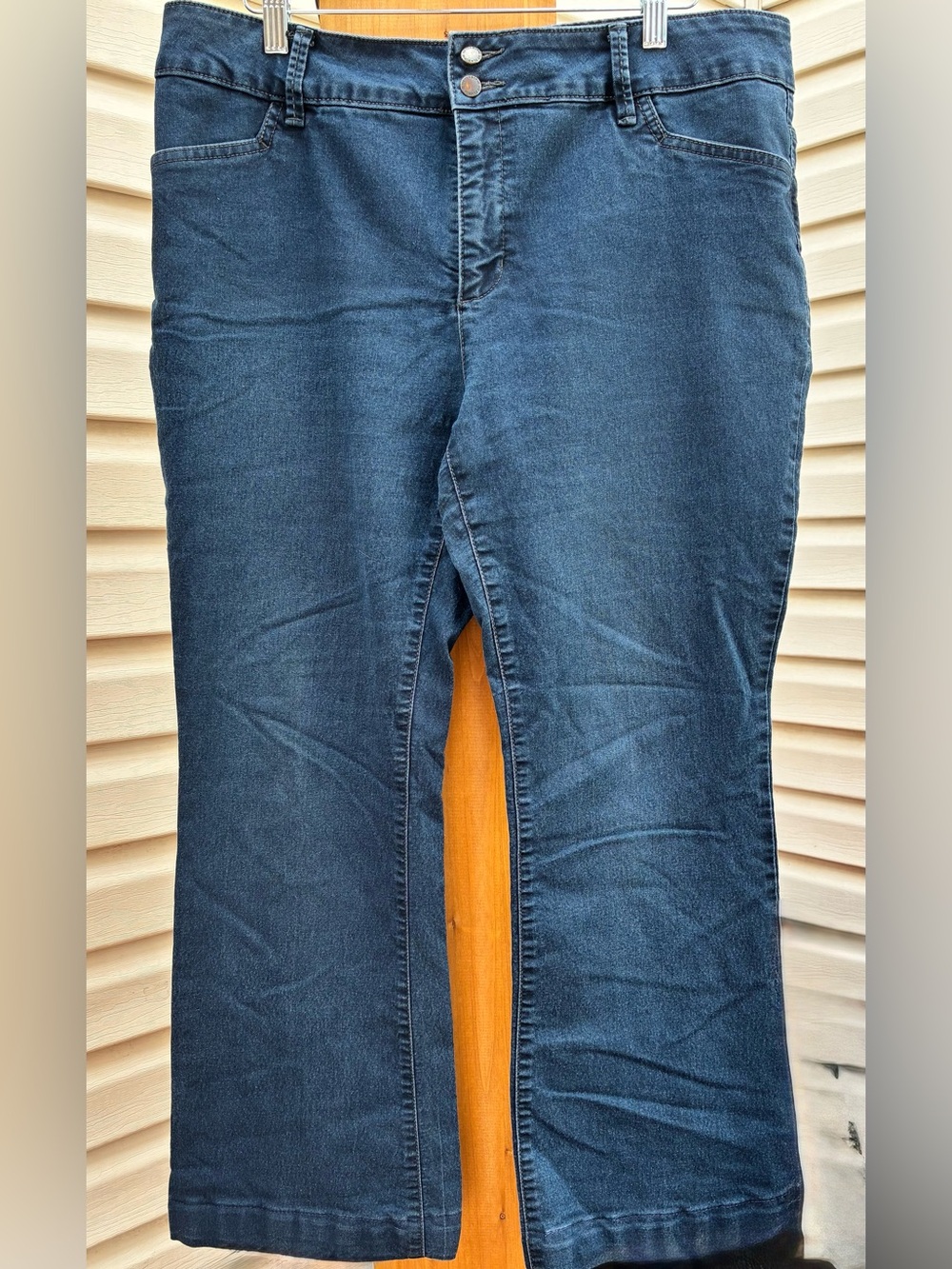 Liz Claiborne Slim Power Bootcut Classic High-Rise Dark Blue Women's Casual Jean